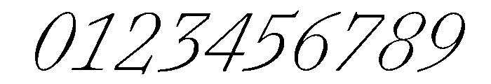 Lettra Mono Ultralight Italic Font OTHER CHARS
