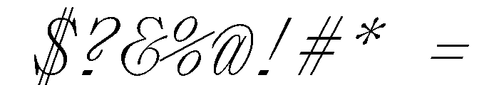 Lettra Mono Ultralight Italic Font OTHER CHARS