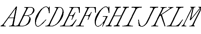 Lettra Mono Ultralight Italic Font UPPERCASE