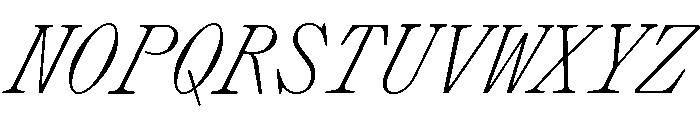 Lettra Mono Ultralight Italic Font UPPERCASE