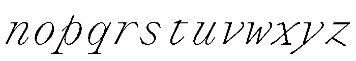 Lettra Mono Ultralight Italic Font LOWERCASE