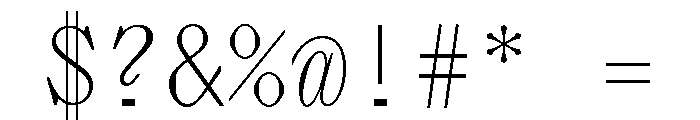 Lettra Mono Ultralight Font OTHER CHARS