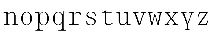 Lettra Mono Ultralight Font LOWERCASE