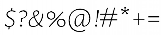 Leksa Sans Extra Light Italic Font OTHER CHARS