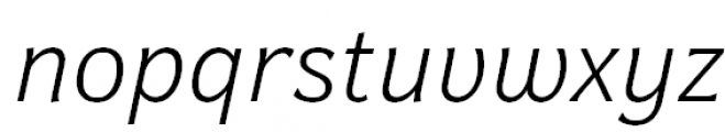Levnam Light Italic Font LOWERCASE