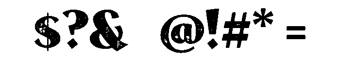 Le Bonjour Pressed Bold Font OTHER CHARS