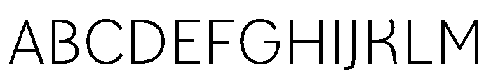 LeanO Sans Extra Light Font UPPERCASE