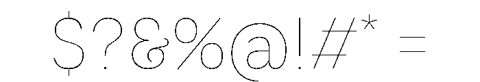 LeanO Sans Hairline Font OTHER CHARS