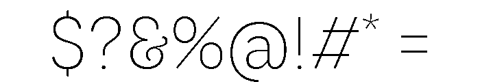 LeanO Sans Thin Font OTHER CHARS
