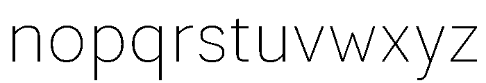 LeanO Sans Thin Font LOWERCASE