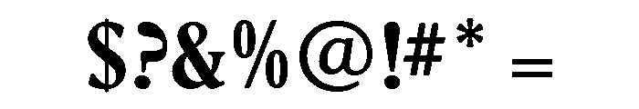 Leighton Condensed Bold Font OTHER CHARS