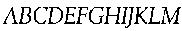 Leighton Regular Italic Font UPPERCASE