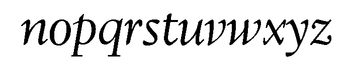Leighton Regular Italic Font LOWERCASE
