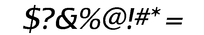 Lesmore Book Italic Font OTHER CHARS