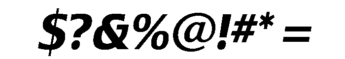 Lesmore Condensed Bold Italic Font OTHER CHARS
