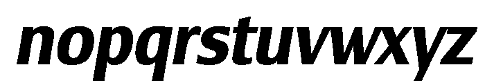 Lesmore Condensed Bold Italic Font LOWERCASE