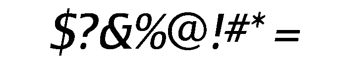 Lesmore Condensed Book Italic Font OTHER CHARS