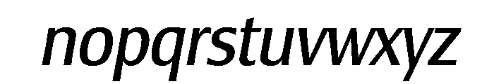 Lesmore Condensed Book Italic Font LOWERCASE