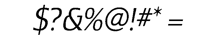 Lesmore Condensed Light Italic Font OTHER CHARS