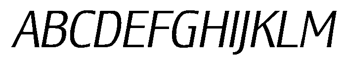 Lesmore Condensed Light Italic Font UPPERCASE