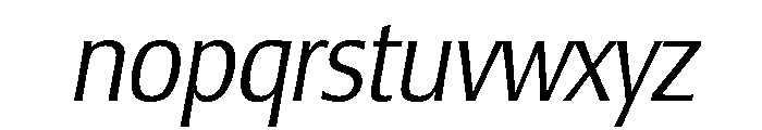 Lesmore Condensed Light Italic Font LOWERCASE