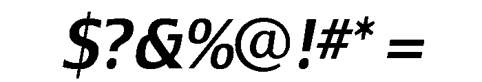 Lesmore Condensed Medium Italic Font OTHER CHARS