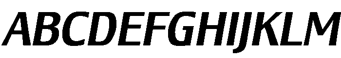 Lesmore Condensed Medium Italic Font UPPERCASE
