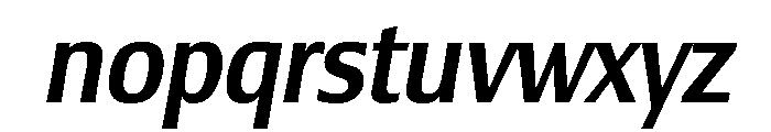Lesmore Condensed Medium Italic Font LOWERCASE