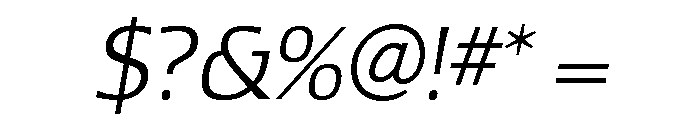 Lesmore Light Italic Font OTHER CHARS