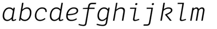 LFT Etica Mono Light Italic Font LOWERCASE
