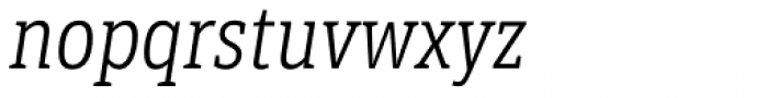 LFT Etica Sheriff Condensed Light Italic Font LOWERCASE
