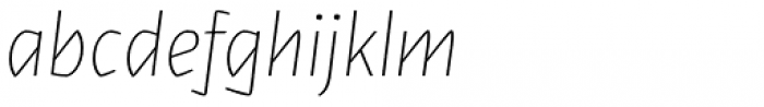 LFT Iro Sans Thin Italic Font LOWERCASE