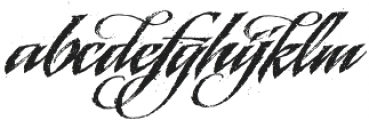LHF BlackRose Script Inked Regular otf (900) Font LOWERCASE