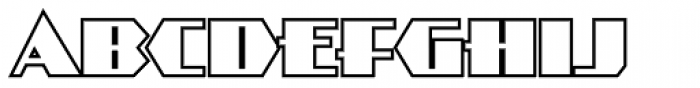 LHF Hexagon Modern Outline Font UPPERCASE