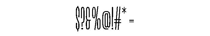 Lini Thin Font OTHER CHARS