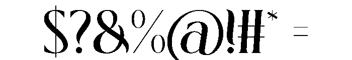 Lighting Regular Font OTHER CHARS