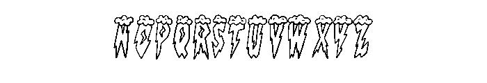 Lightning Clouds By Squ Regular Font UPPERCASE