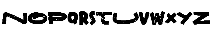 Ligra Grunge Font UPPERCASE