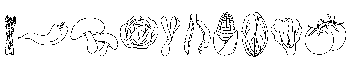 Like Vegetables Font OTHER CHARS