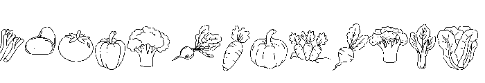 Like Vegetables Font UPPERCASE
