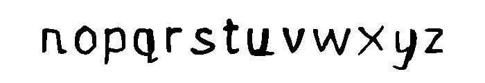 Lillys Hand Font LOWERCASE