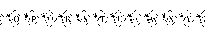 Lily  Floral Monogram Suse Reg Font UPPERCASE
