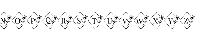 Lily  Floral Monogram Suse Reg Font LOWERCASE