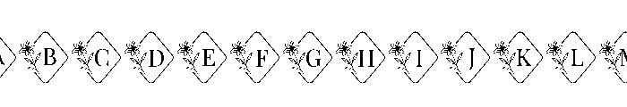 LilyFloralMonogramSuse-Reg Font UPPERCASE