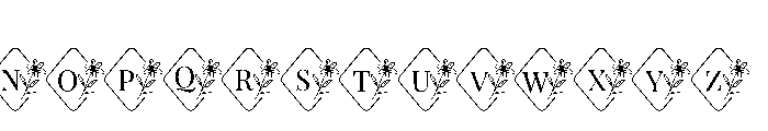 LilyFloralMonogramSuse-Reg Font LOWERCASE
