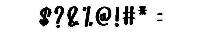 Limited Handmade Font OTHER CHARS