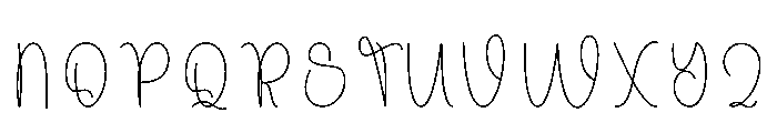 Limited Handwriting Font UPPERCASE
