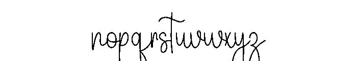 Limited Handwriting Font LOWERCASE