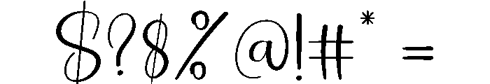 Limited Signature Font OTHER CHARS