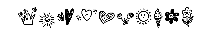 Line Art Drawing Font OTHER CHARS
